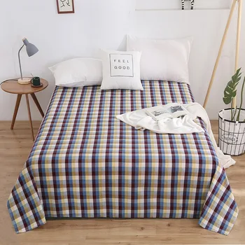 

Cotton Cotton Single Stripe Coarse Cloth Bed Sheet Thickened and Densely Woven Cotton Linen Bed Sheet bed topper Yarn Dyed