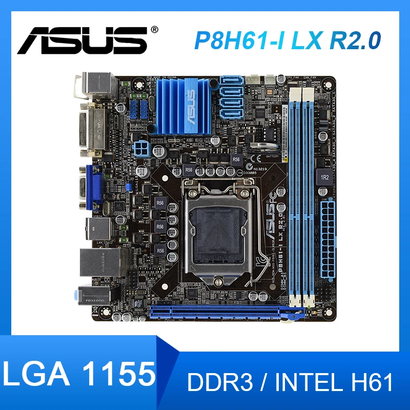 Десктопная Материнская плата Asus P8H61-I LX R2.0 LGA 1155 DDR3 16 ГБ Core i7i5i3 процессор PCI-E 3 0 SATA