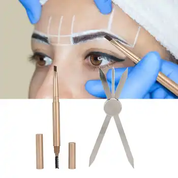 

Tattooing Eyebrow Drawing Tools Kit Eyebrow Ruler Pencil Set Compass Guide Template Makeup Shaping Stencil Grooming Accessories