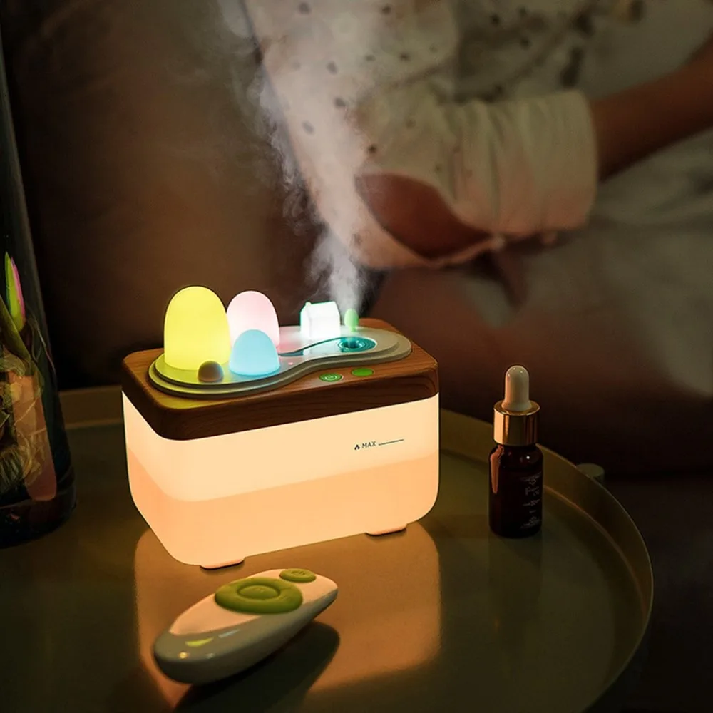 

420ml Lavender Air Ultrasonic Humidifier Essential Oil Diffuser Atomizer Air Freshener Mist Maker with LED Night Light