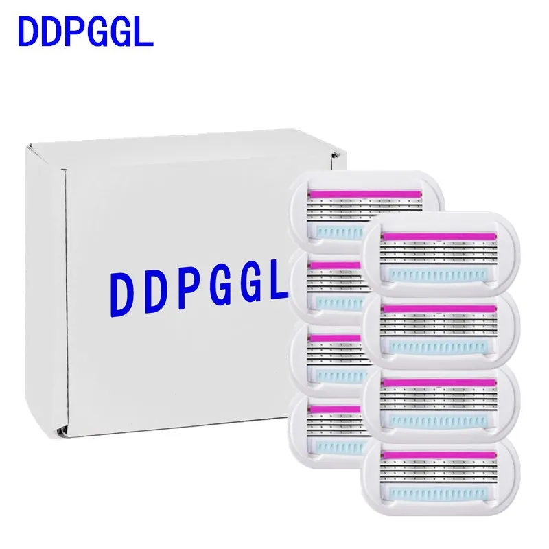 

DDPGGL 8PCS Lady Beauty Safety Shaving Blades for Women Hair Removal Blade Woman Razor Blades for Shaver Replacement Head Venuse