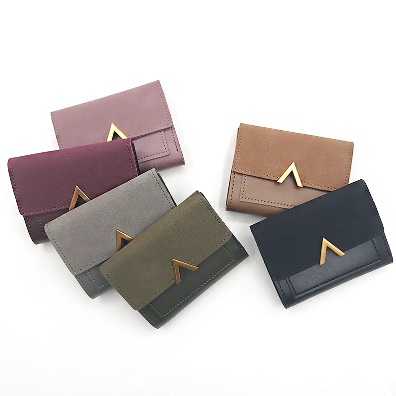 

Matte Leather Small Women Wallet Female Coin Purse Ladies Thin Money Wallet Carteira Women Credit Card Holder Portemonnee