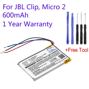 

Cameron Sino FT403048P For JBL Clip,Micro 2,Micro II 600mAh CS-JMM200SL Mini Bluetooth Replacement Speaker Battery Accu Batteria