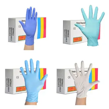 

100pcs Home Disposable Washing Cleaning Nitrile Gloves Work Safety Gloves