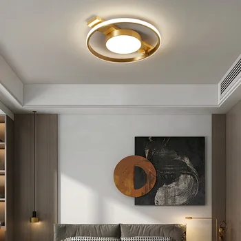 

JMZM Nordic Modern Copper LED Ceiling Lights Fixtures Kitchen Hallway Balcony Acrylic Ceiling Lamps indoor lighting For bedroom