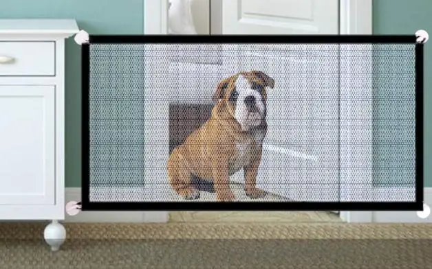 

Magic Dog Gate Ingenious Mesh Dog Fence For Indoor and Outdoor Safe Pet Dog gate Safety Enclosure Pet supplies Dropshipping