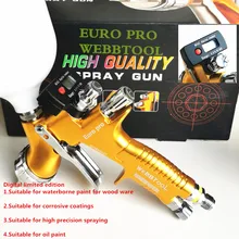 Распылитель для автомобиля с цифровым дисплеем евро про, профессиональный Краскораспылитель на водной основе, Краскораспылитель для масляной краски, устойчивость к коррозии