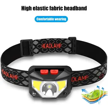 

Outdoor Headlight Camping XPG+COB LED Headlamp Waving Sensor USB Rechargeable for Outdoor Camping Fishing Camping