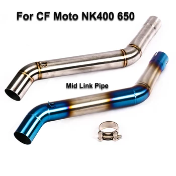 For CF Moto NK400 650 ATV Motorcycle Exhaust Mid Link Pipe Stainless Steel 51mm