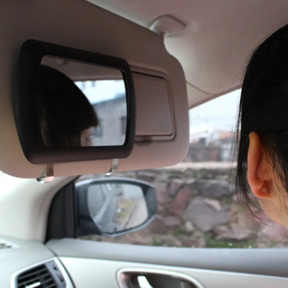Sun Visor Mirror Silence Shopping Car Makeup Vanity Mirror Car Cosmetic Mirror Sun-shading Mirror Black Auto Supplies