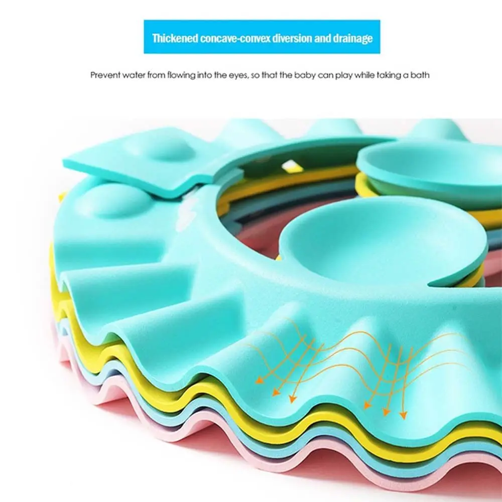 Adjustable Children Ear Protection Prevent Water Into Ear Infant Baby Shower Cap Kids Bath Hat Shampoo Cap Hair Wash Shield Hat