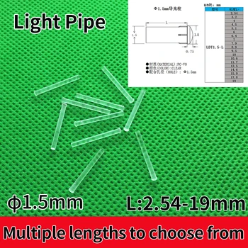 

100PC Clear color 2.54MM-19MM LIGHT PIPE guide FOR 1.5MM Led Diode LED Tube Lampshade Replace LDT-1.5