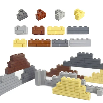 

Wall Bricks Thick 1x2 1x3 Dots DIY Building Block MOC City Accessories Door Window Educational Compatible All Brands brick toys