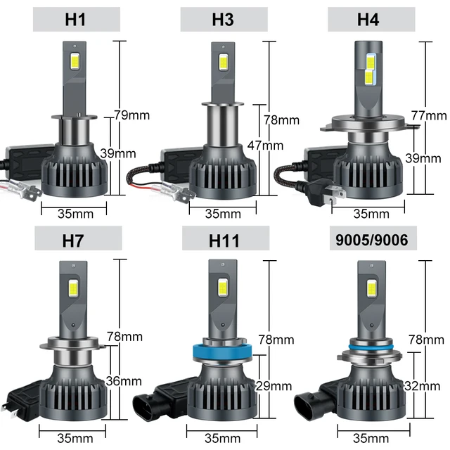 bombillas h7 led H1 H4 Led de faro 110W Canbus H11 H8 9005 HB3 9006 HB4 H27  luces Led de Auto 30000LM 6000K Turbo 12V 24V, lámpara de niebla para -  AliExpress