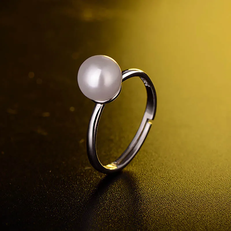 Bague Ringen 925 Серебряное женское кольцо, модное ювелирное изделие с круглой формой, Пресноводный Жемчуг, обручальное кольцо, хорошее ювелирное изделие, подарок