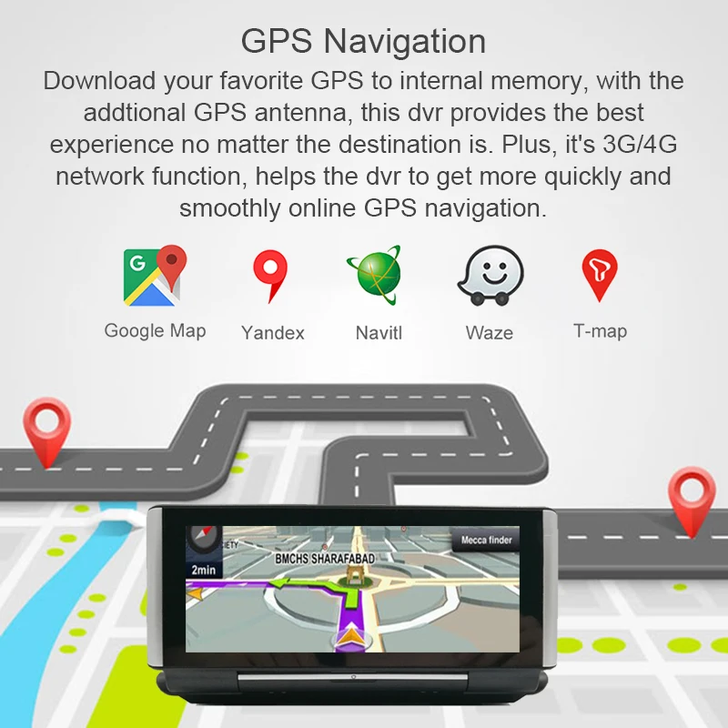 Автомобильный видеорегистратор Anfilite 4G ADAS Bluetooth Android GPS навигация 1080P европейские