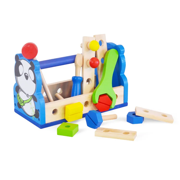 

Acooltoy 3-Year-Old Or above Infants Panda Tool Cart Children'S Educational Nut Assembly Assembling Wooden Toys