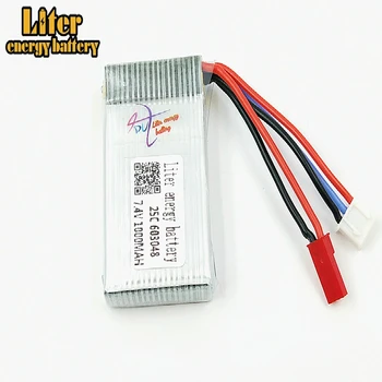 

7.4V 1000mAH 25C Lipo Battery For MJXRC X600 F46 X601H JXD391V aircraft 7.4 V 1000 mAH 2S Lipo battery 7.4 JST plug 603048