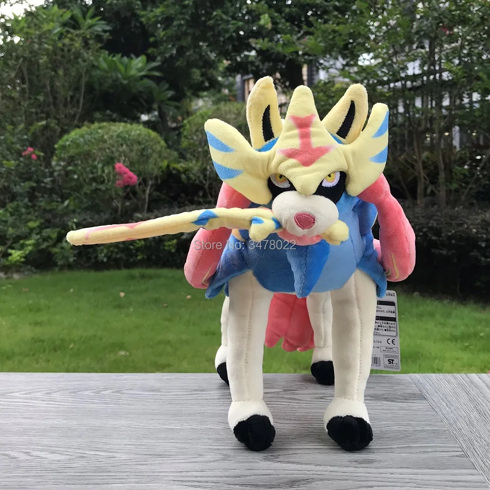 espada zamazenta escudo pelúcia brinquedo de pelúcia boneca dos desenhos animados