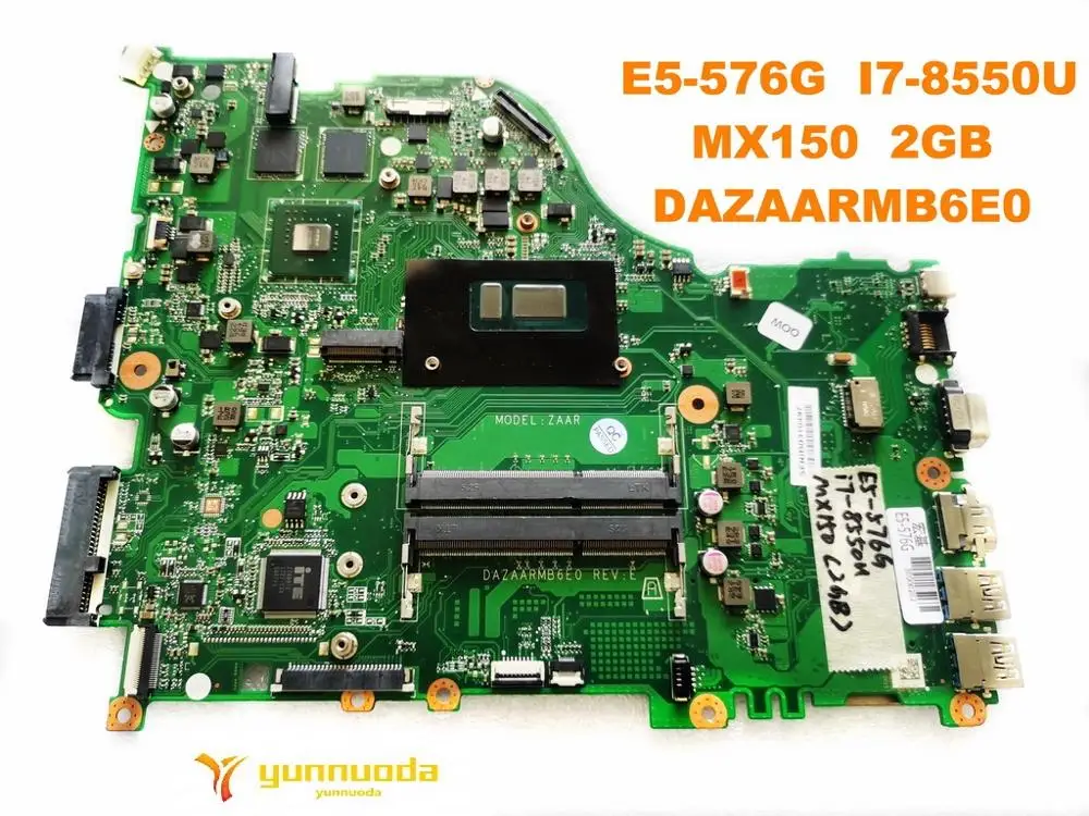 Для ACER E5-576G Материнская плата ноутбука E5-576G I7-8550U MX150 2 Гб DAZAARMB6E0 испытанное хорошее