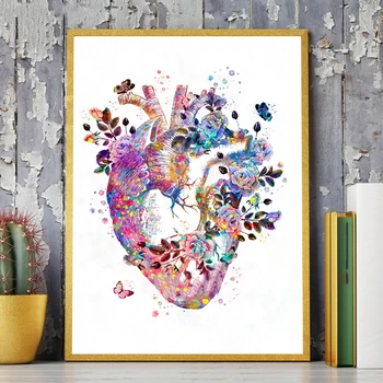 

Heart Human Organs Medical Anatomy Diamond Painting Full Round DIY Sticking Drill Cross Stitch Embroidery Medicine Student Gift