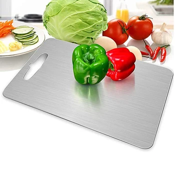 

Stainless Steel Chopping Block Easy Clean Cutting Board Fruit Vegetable Meat planche à decouper Practical Kitchen Tool