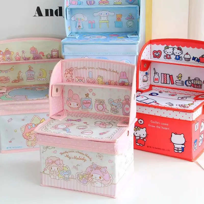 

Melody Twin Stars Cinnamoroll Display Foldable Box Storage Doll Collection for Girls #2623