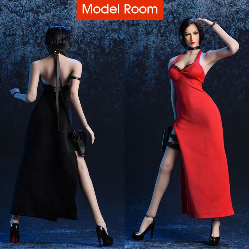 

vstoys 18XG14 1/6 Scale Ada Wong Hanging Neck Long Skirt Evening Dress Clothes Model Fit 12'' Female Soldier Action Figure Body