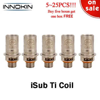

Clearance 5~25pcs/lot Original Innokin iSub Ti Coils Head E Cig 0.4ohm Titanium Core Head Fit Electronic Cigarette Tank Vape