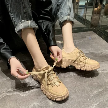 

BIGFIRSE Fashion Shoes For Women Lace-up Flyknit Light Woman Trend Shoes Leisure Shoes Spring Zapatos Mujer Women Casual Shoes