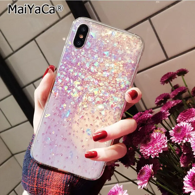 Pink Rose Gold Glitter Bling Marble Aesthetic Diamond Pearl