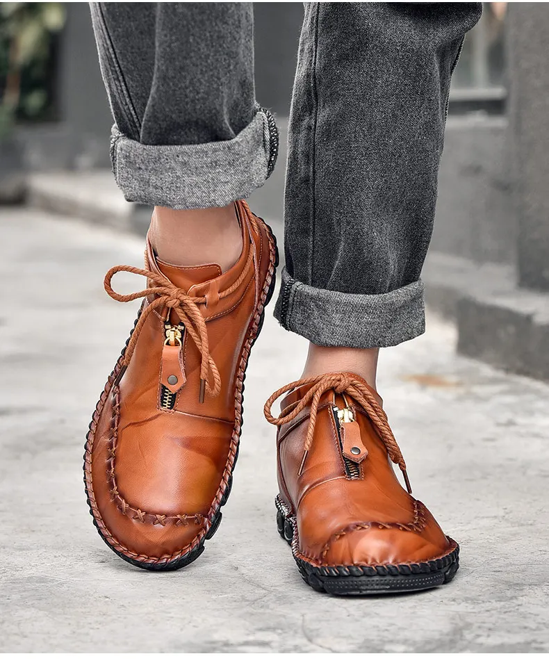 Высококачественные ботинки; мужские кожаные ботильоны на шнуровке; повседневные мужские ботинки из натуральной кожи; водонепроницаемая обувь; зимняя обувь; ботинки;
