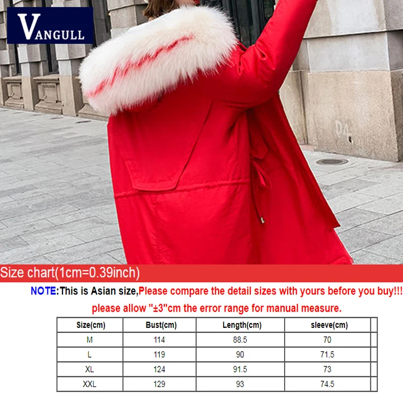 Vangull Women Winter Coat Big Fur collar Hooded Velvet Jacket Parka Loose Long Sleeve Thick Outerwear Adjustable belt Long Coat
