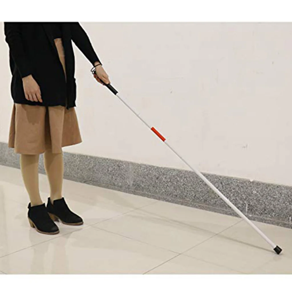AntiSkid White Cane Aluminum Folding Cane For The Blind(fold Down 4 Section) AntiSkid White Cane Aluminum Folding Cane For The Blind(fold Down 4 Section)