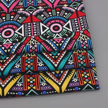 

145X50cm plain 100% cotton fabric European retro national wind printed fabric handmade DIY bag garment dress patchwork cloth