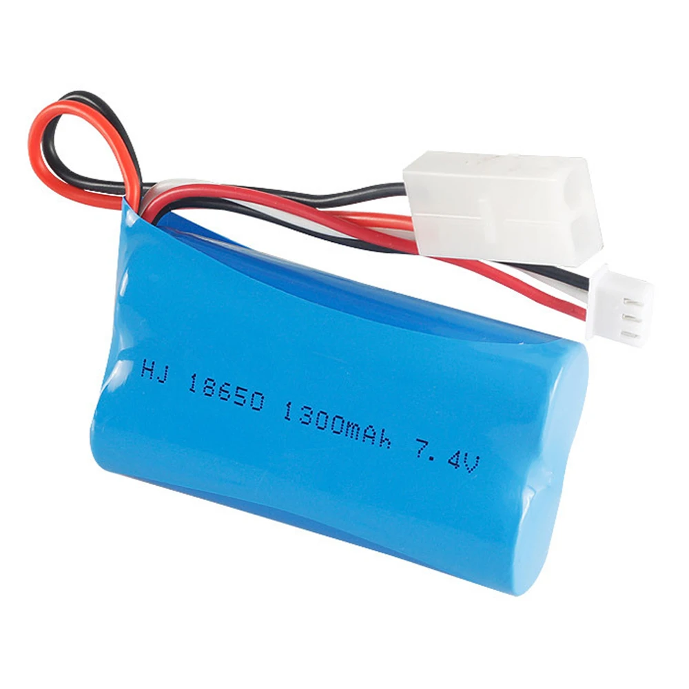 7.4V 1300mAh 18650 Lipo battery for meizhi 2856 high speed RC trucks toys spare parts 7.4 V 2S KET-2P Plug 1-10PCS | Игрушки и хобби