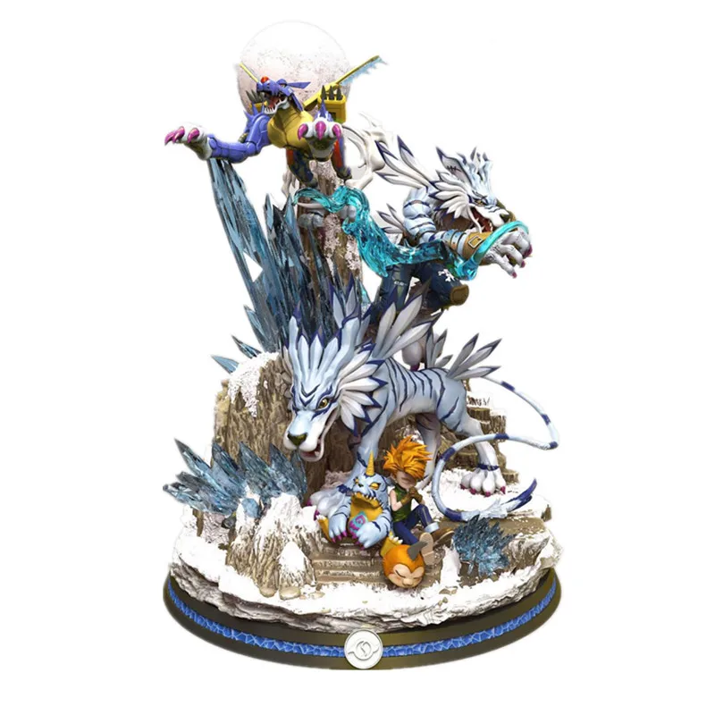 

Digimon Adventure Gabumon Garurumon Were Garurumon Resin Model Statue Action Figure Collection Model Toys Gift X4221