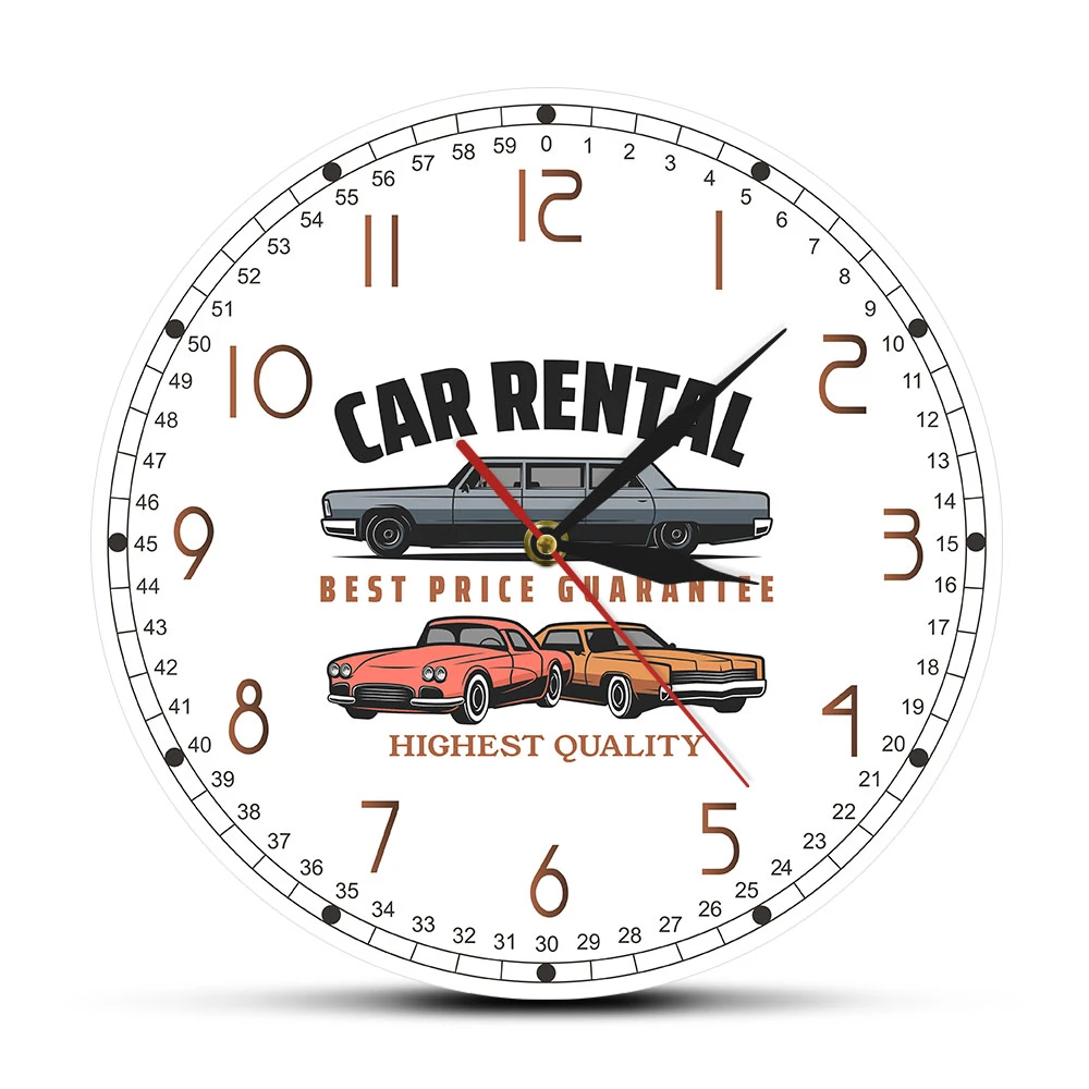 Car Rental Custom Business Logo Wall Clock Car Rental Office Decor Wall Art Garage Wall Watch Personalized Mechanic Drivers Gift Wall Clocks Aliexpress