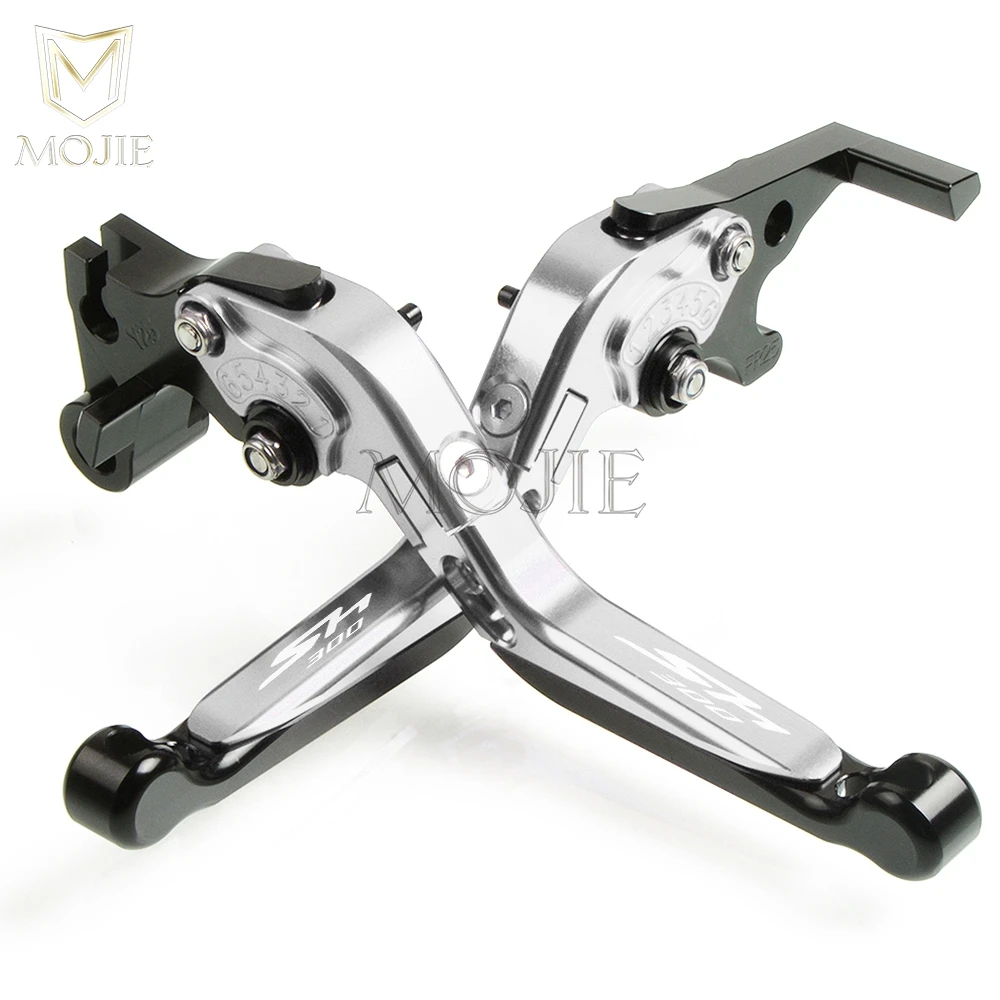 Silver Black Аксессуары для мотоциклов CNC Алюминиевые Регулируемые Складные Выдвижные Тормозные Рычаги сцепления Набор для Honda SH300 SH 300 - Color: Silver Black
