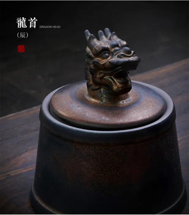 Dragon Head Прах питомца Подвеска для праха после кремации урны собака кошка памятная шкатулка животное на память о похоронах 500 г большая емкость свинья лошадь бык шкатулки медь - Цвет: Dragon Head