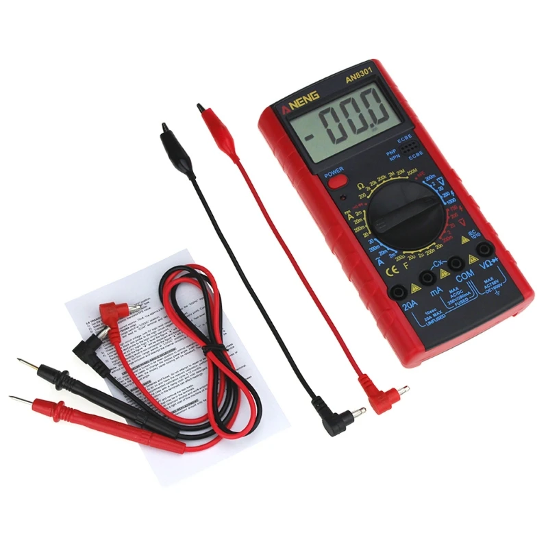 ANENG AN8301 Digital Multimeter AC/DC Capacitance Voltmeter Ammeter Multi Tester