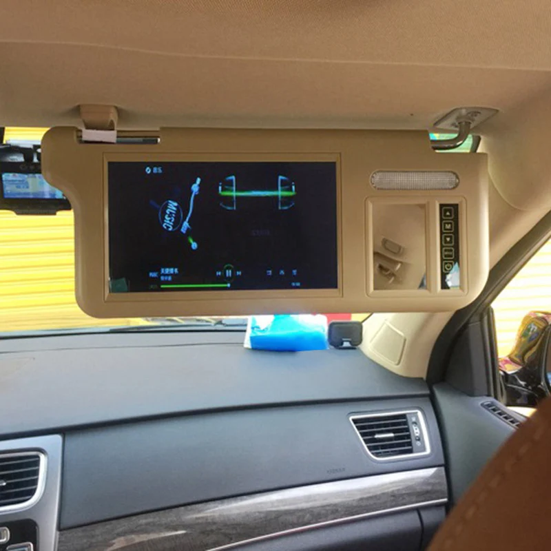 7 дюймовый автомобильный солнцезащитный козырек зеркало Экран ЖК дисплей