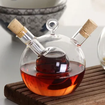 

ELETON gravy boats restaurant refractory glass caster Oil vinegar bottle of soy sauce kitchen supplies jars Storage Bottles