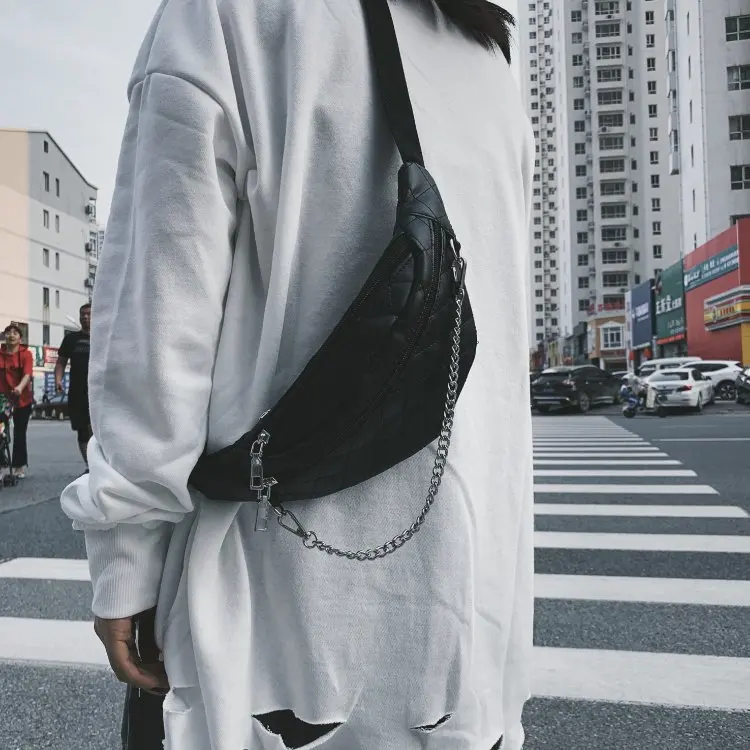 Сумки через плечо для женщин Новые Популярные Модные женские повседневные нагрудные сумки с цепочками сумки через плечо сумки-мессенджеры