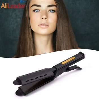 

Alileader Promotion Hair Straightener Flat Iron Hair Straightener Widen Panel Pottery Straight Hair Anti-Scalding Temperature