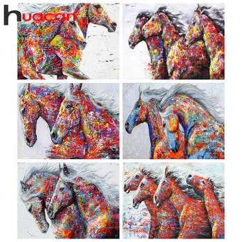 

Huacan Diamond Painting Sets Horse Home Decoration Mosaic Animal Cross Stitch Handmade Gift Diamond Art
