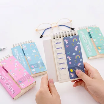 

2020 Cartoon Notepad Portable Foreign Language Learning Coil Book Vocabulary Pocket Notebook Diary Gift