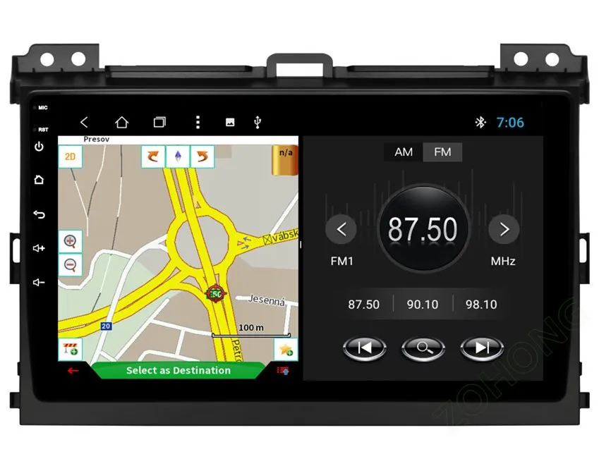 2din Восьмиядерный Android9.0 автомобильный радиоприемник для Toyota Land Cruiser Prado 120 Lexus GX470 мультимедиа авторадио навигация gps DVD плеер