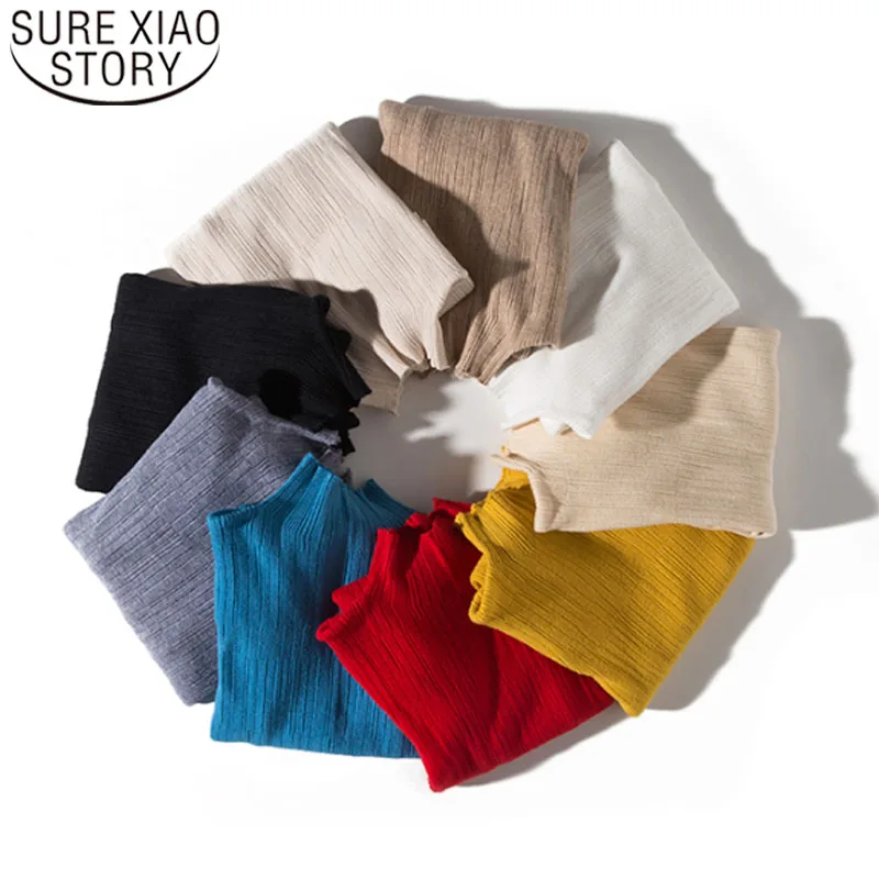 

Knit Sweater Women 2019 Fashion Women Sweater Long Sleeve Turtleneck Sweater Casual Pullovers Solid Thin Women Sweater 5795 50