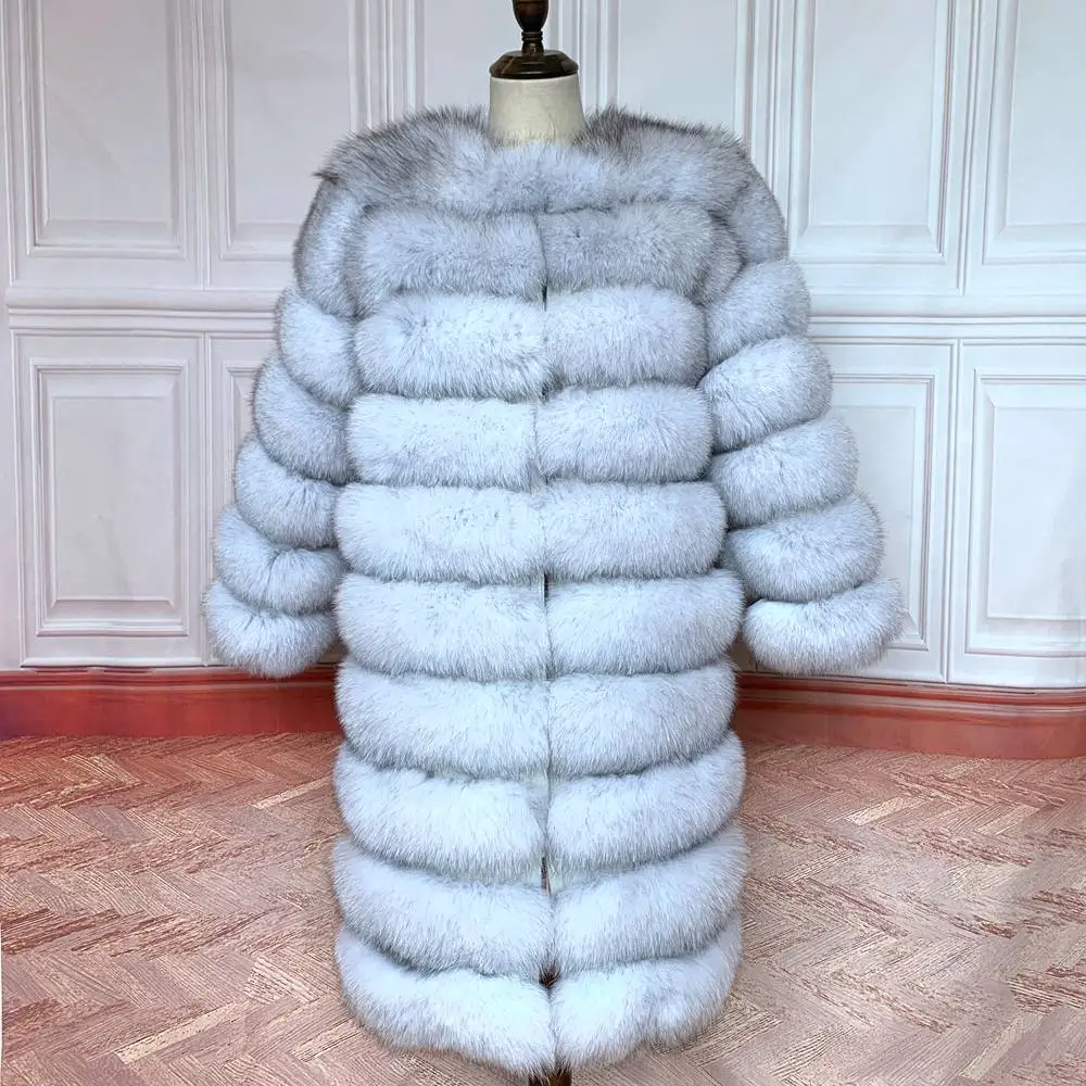 2020 Real Fox Fur Coat Women Natural Real Fur